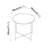 Set of 2 Pcs Marble Effect Tops Square Side End Coffee Table Metal Frame-1252340998