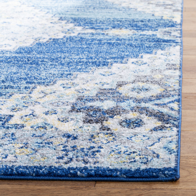 Christa Navy/Cream Rug, Round 6'7"