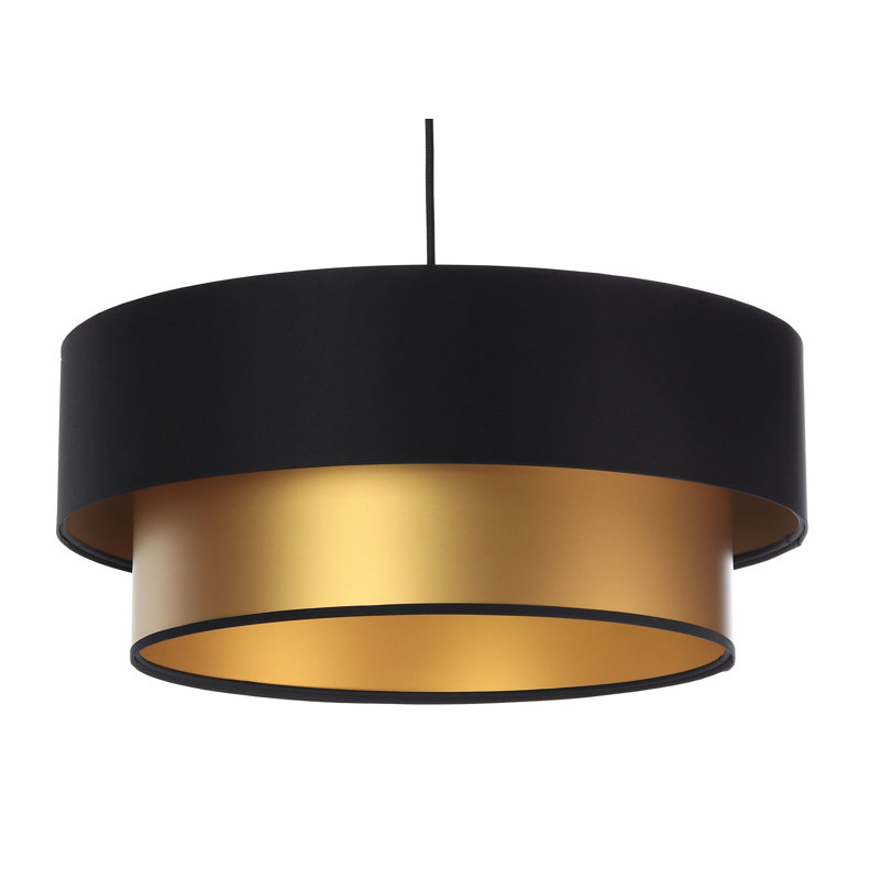 Shandra 1 - Light Black Drum Pendant, 20" H x 40" W x 40" D, Blue
