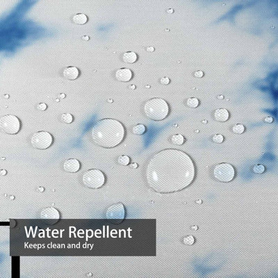 Rideau de douche à 12 crochets de couleur bleu marine