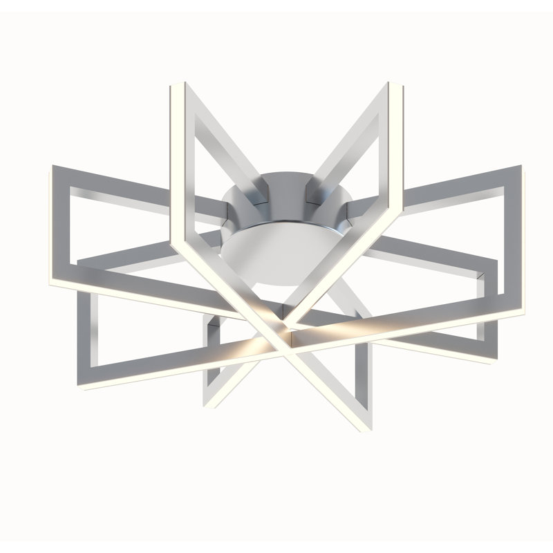 Plafonnier DEL Dhouline 38W 4000Lm 120V, Nickel satiné, L 13 po x P 13 po