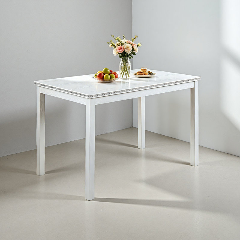 Table de salle à manger en bois, table de cuisine pour petits espaces, table de salle à manger pour 4 personnes