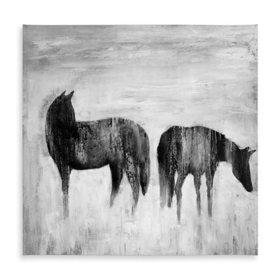 Contemporary White Tablecloth: Horses Silhouettes Home Decor