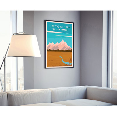 Wyoming Retro Style State Travel Poster, Vintage Unframed Print, Home And Office Wall Art