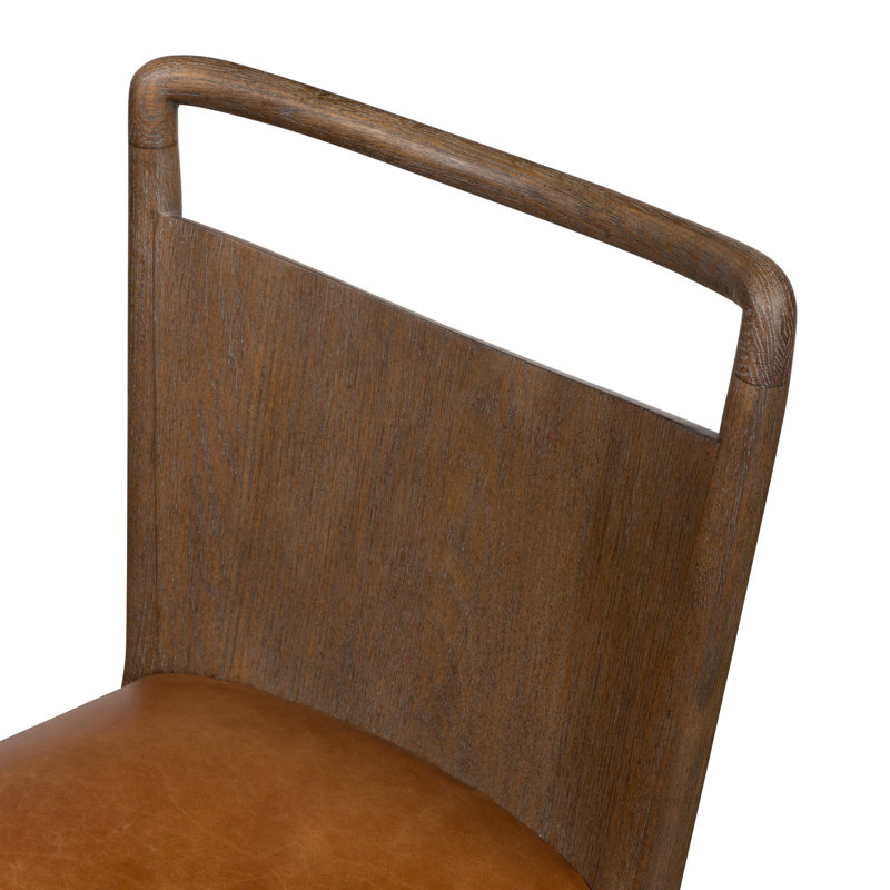 Jessen Dining Chair-Gibson Black, Sonoma Chestnut, Polyester Blend; Linen