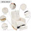 Chaise berçante d'appoint de style moderne avec repose-pieds à haut dossier