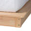 Lit plateforme grand en bois brun naturel avec tournesol Baxton Studio