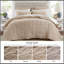 Ensemble de courtepointe brodée en coton 3 pièces pour très grand lit, taupe-134083643
