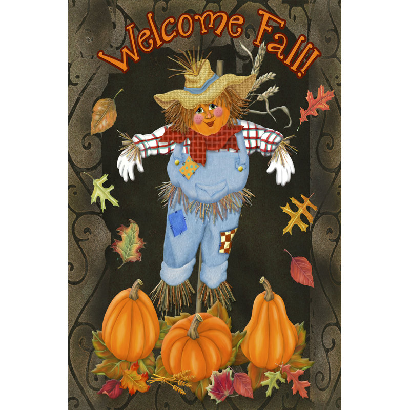 Fall Scarecrow I by Sue Ditzian - Wrapped Canvas Painting, 12" H x 8" W  