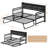 Upholstered Twin Daybed with Trundle and Charging Station-2113653633