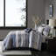 Édredon de luxe très grand - bleu marine 7 pièces avec tissu, rayure, literie lavable à la machine, broderie,-126060012