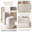 Velvet Swivel Accent Chair With Footstool-636973595