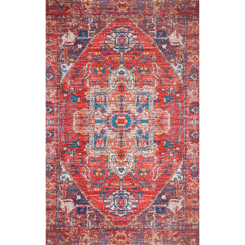 Flatweave Floral Indoor Rug, Rectangle 4' x 6'