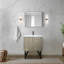 30 po De meuble-lavabo l 20 po x P 20 po avec comptoir en quartz blanc, robinet en métal et 28 miroirs