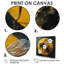 Miel, abeille sur fond jaune - abeille, salon d'art mural-19806472-19806474