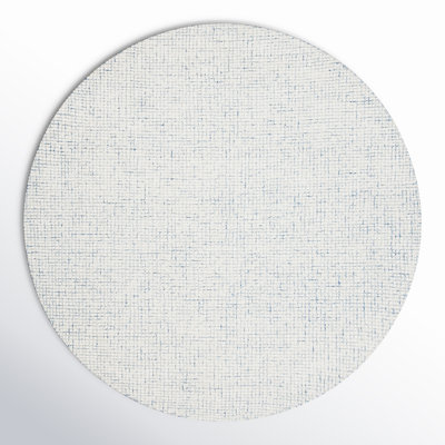 Rowe Ivory Blue Hand-Tufted Striped Rug