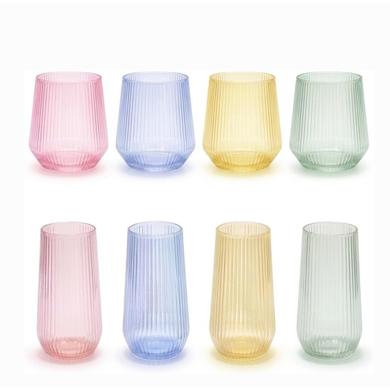 48 Pack Disposable Ribbed Cocktail Cups