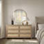 Ensemble de chambre à coucher 3 pièces, commode 6 tiroirs et table de chevet 3 tiroirs Boho-76389751