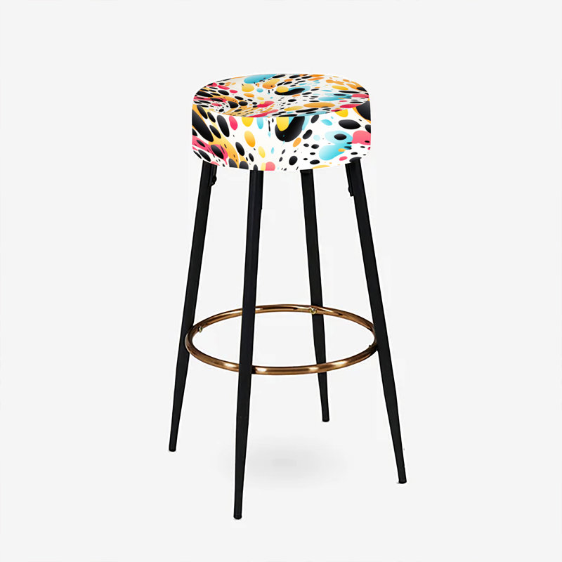 Multicolor Leopard Urban - Geometric Bar Stools Set Of 2