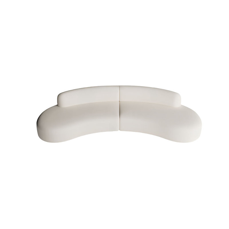 Canapé semi-circulaire, H 25,59 po x l 137,8 po x P 33,47 po