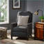 Recliners, 27.5'' Wide Contemporary Manual Pushback Recliner | Dark Grey Fabric-2002091923