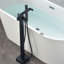 Robinet de baignoire sur pied à poignée simple avec douchette sur pied