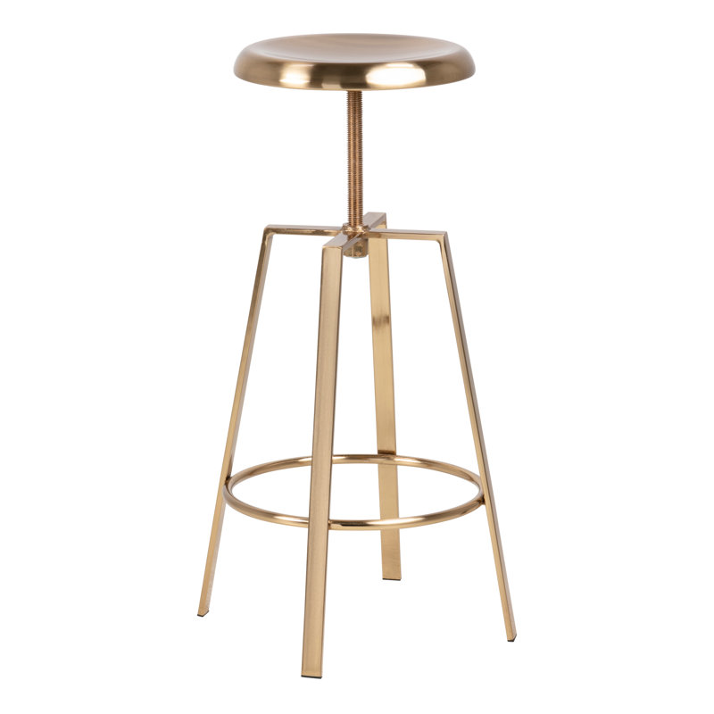 Goose Swivel Adjustable Height Counter Stool with Metal Frame