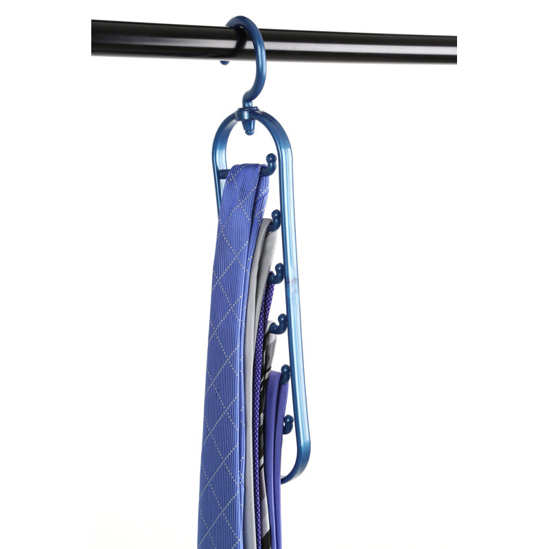 Plastic Hanging 12 - Hook Coat Rack, Blue