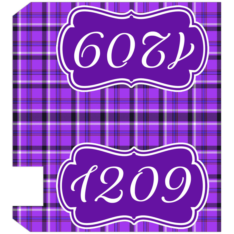Adhésif décoratif, H 25,5 po x l 20,75 po x P 0,02 po, Mauve / blanc, Oui
