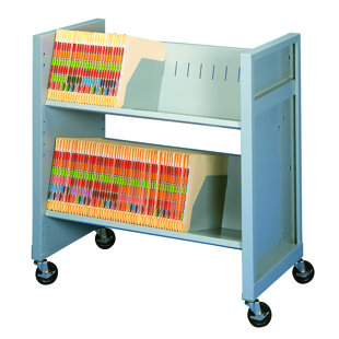 Chariot de rangement à tablettes inclinées basic