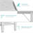 47" Built-in Outlets L-Shaped Computer Desk with Drawers & Storage Shelves, White