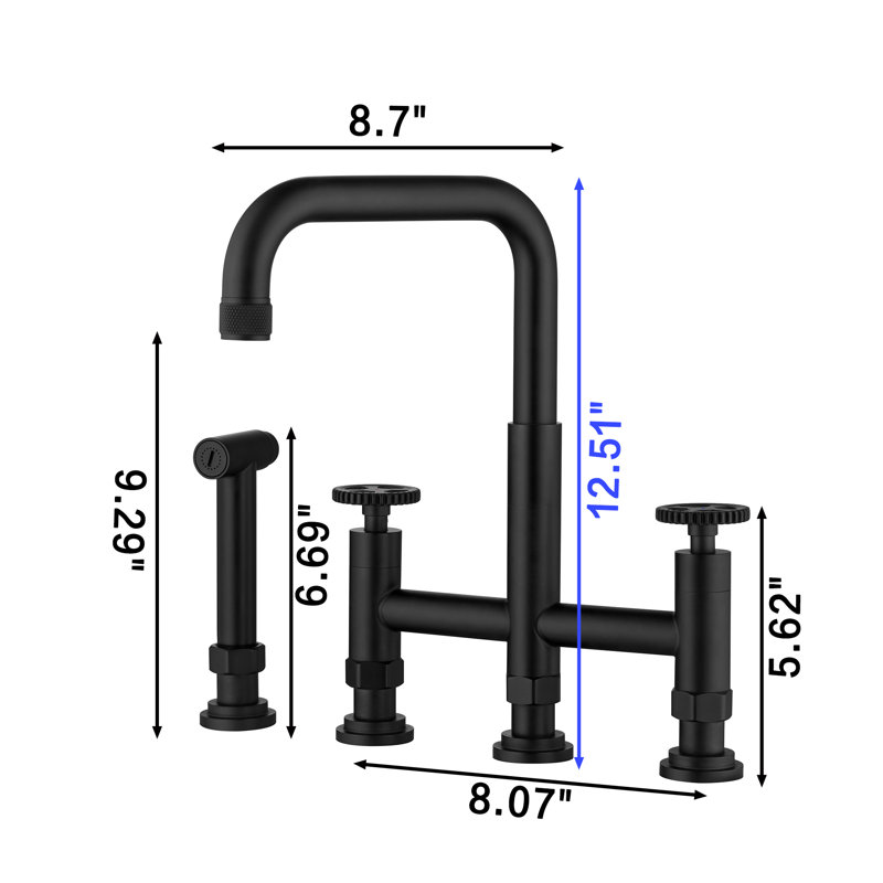 MODLAND Roind Kitchen Faucet, Matte Black