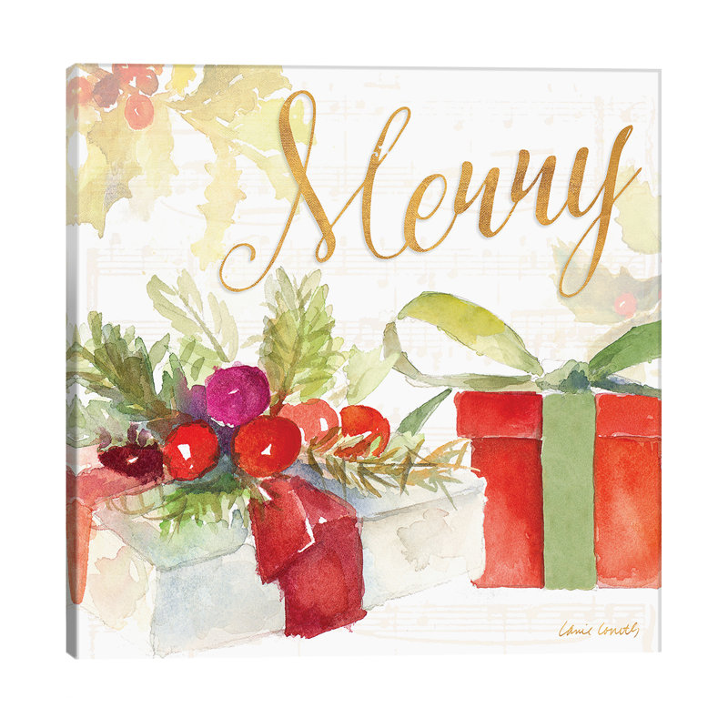 'Presents and Notes I' Painting Print on Wrapped Canvas, 45.72 cm H x 45.72 cm W x 1.91 cm D
