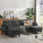 100.79" Corduroy Large U Shaped Sofa With 2 Storage Ottomans-160345059