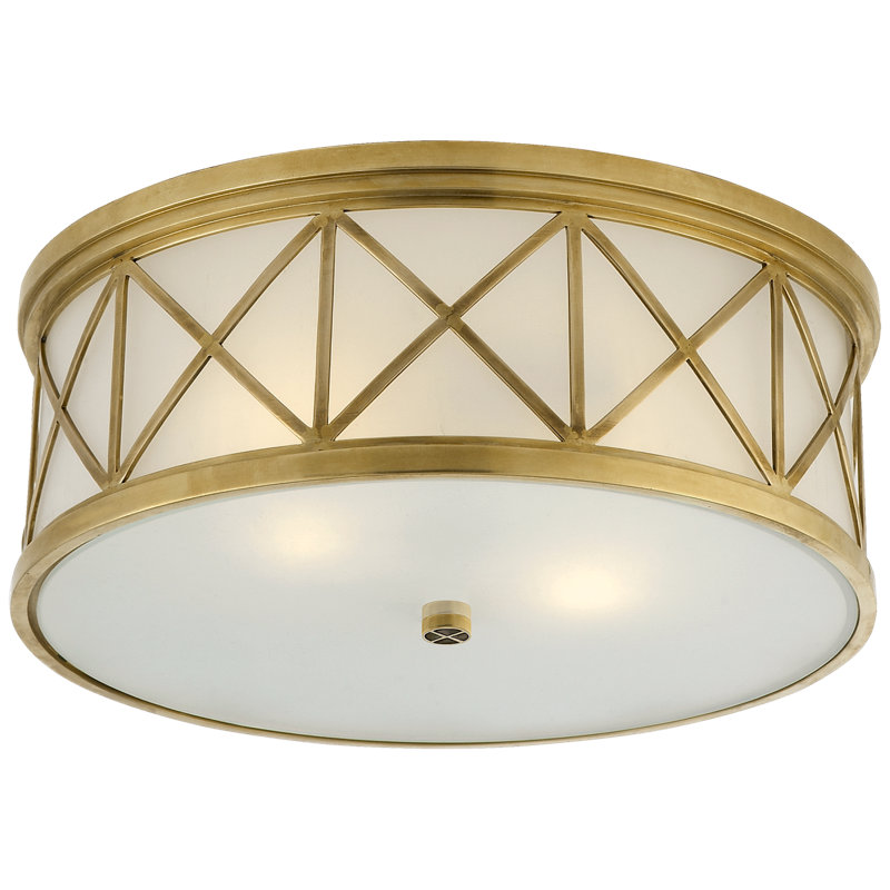 Suzanne Kasler Montpelier Large Flush Mount, Hand-Rubbed Antique Brass