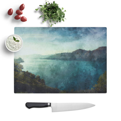 Sunlight over a Lake Chopping Board