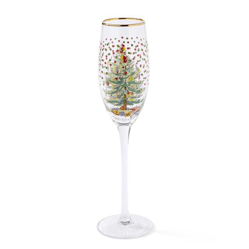 Polka Dot Champagne Flutes, Set of 4