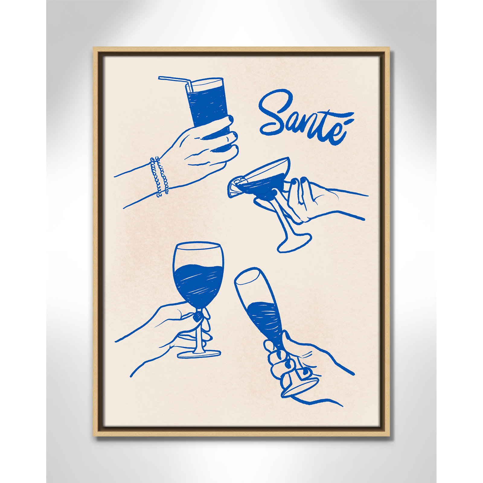 Sante Print by Kimberly Allen, 19.5'' W x 25.5'' H, Natural Floater
