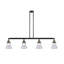 Luminaire suspendu linéaire à 4 lumières pour îlot de cuisine Leibowitz-51640205-51640201