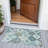 Machine Washable Indoor/Outdoor Xhevrie Teal Rug-112127718