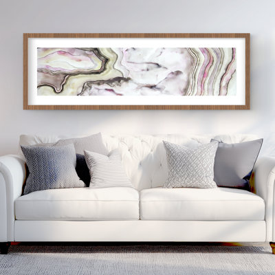 Agate - Abstract Minerals Framed Matted Print for Home Decor