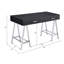 Bureau d'écriture avec 2 tiroirs, bureau avec base en métal