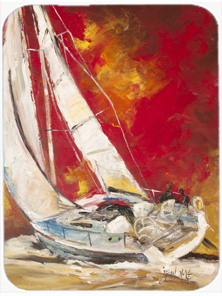 Caroline's Treasures Sailboat Glass Cutting Board