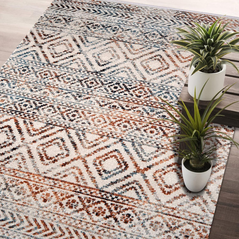 Soft Medium Pile Area Rugs Living Room Carpet Pad Oriental Vintage Rug Non Slip Entryway Rug 4006, Rectangle 100 x 200 cm