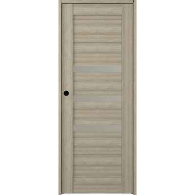 Porte pré-suspendue simple en bois préfini avec panneau Dora DIY-FRIENDLY