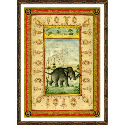 Elephant At Play In Landscape Giclee Print