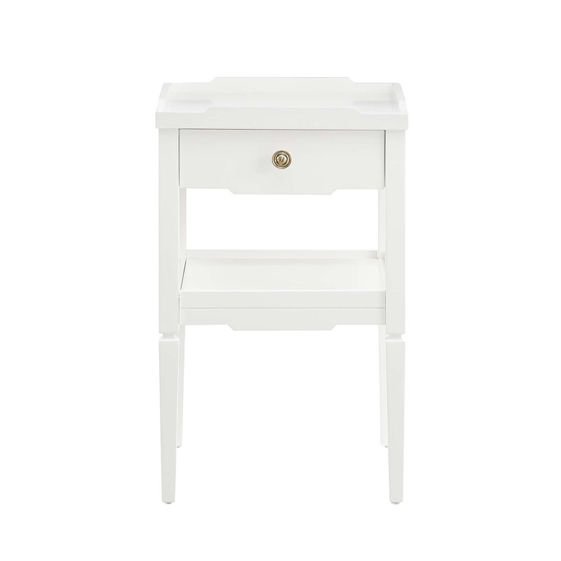 Table de chevet 1 tiroir Foley, Blanc