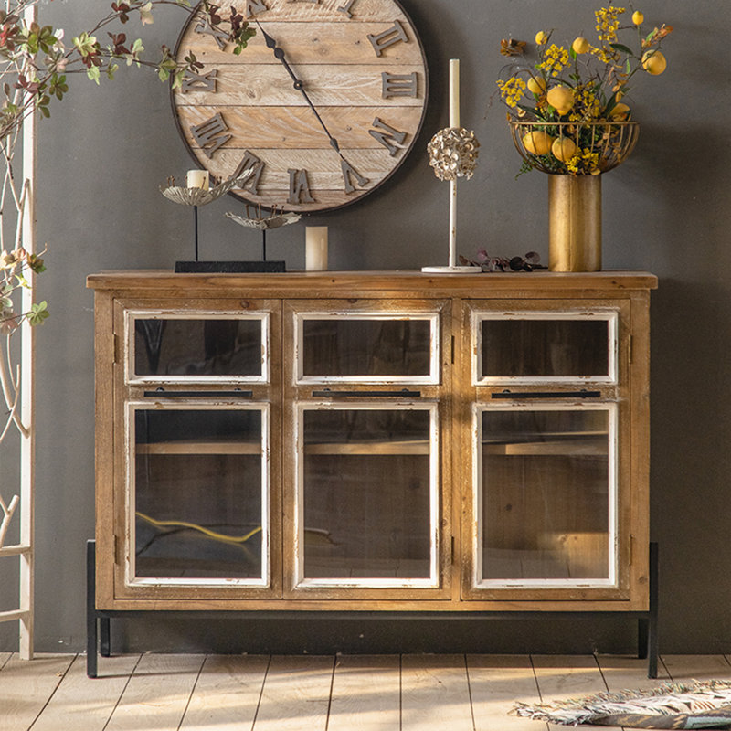 Buffet en bois massif brun
