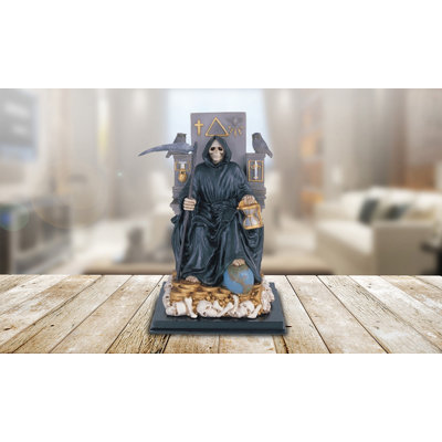 Figurine Santa Muerte noire de 10,75 po.