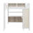 Metal Loft Bed For Kids Teens And Adults With Wardrobe, Desk And Storage Shelves-693615765